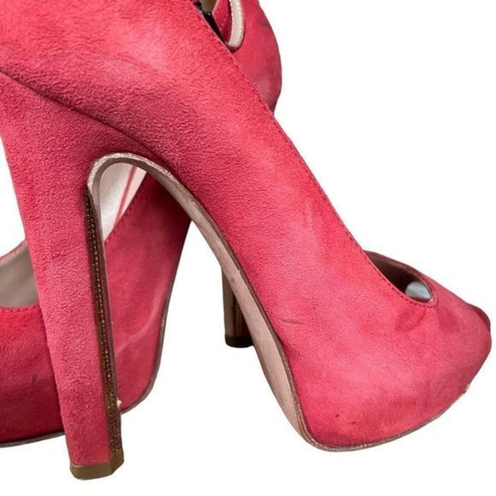 Herve Leger Balin Peep-toe Suede Pump - Picture 15 of 16